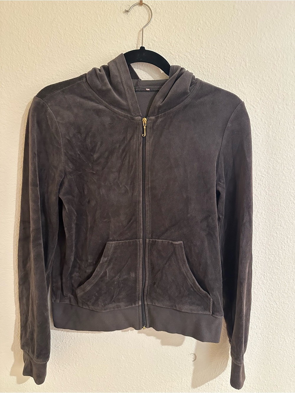 Vintage 2000s Juicy Couture Charcoal Gray Zip-Up Jacket